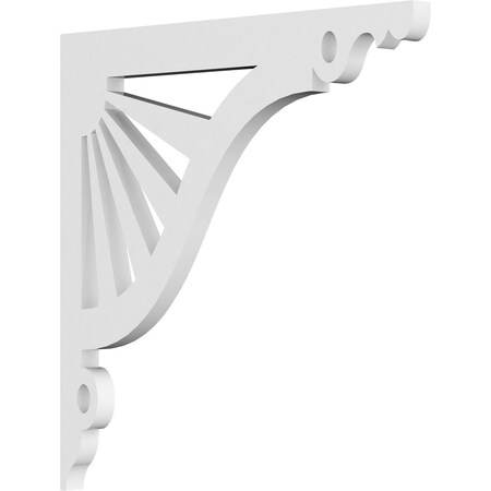 Ekena Millwork Marshall Architectural Grade PVC Bracket, 5/8"W X 12"D X 12"H BKTP01X12X12MA